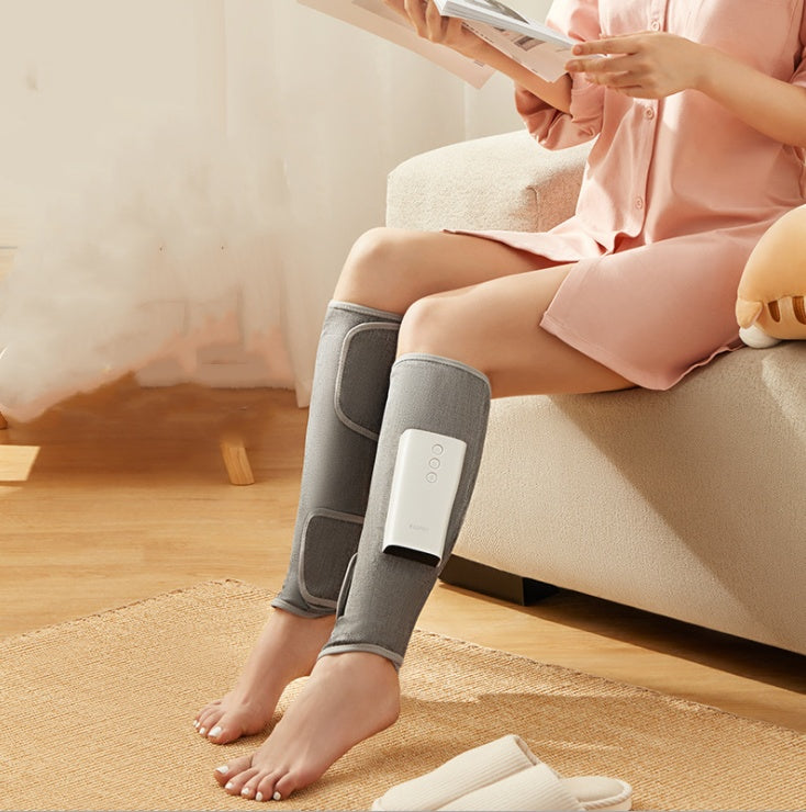 Leg Massager – Calf Air Wave Massager Recargable con Compresa Caliente y Masaje Neumático Inteligente – Masaje de Piernas Individual o Doble para Relajación, Circulación y Alivio Muscular en Casa