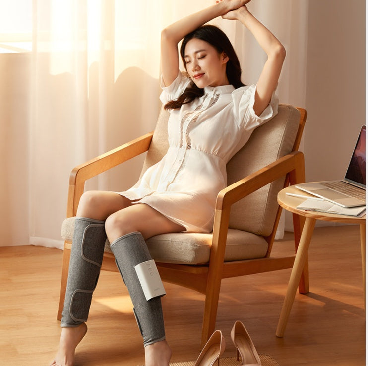 Leg Massager – Calf Air Wave Massager Recargable con Compresa Caliente y Masaje Neumático Inteligente – Masaje de Piernas Individual o Doble para Relajación, Circulación y Alivio Muscular en Casa