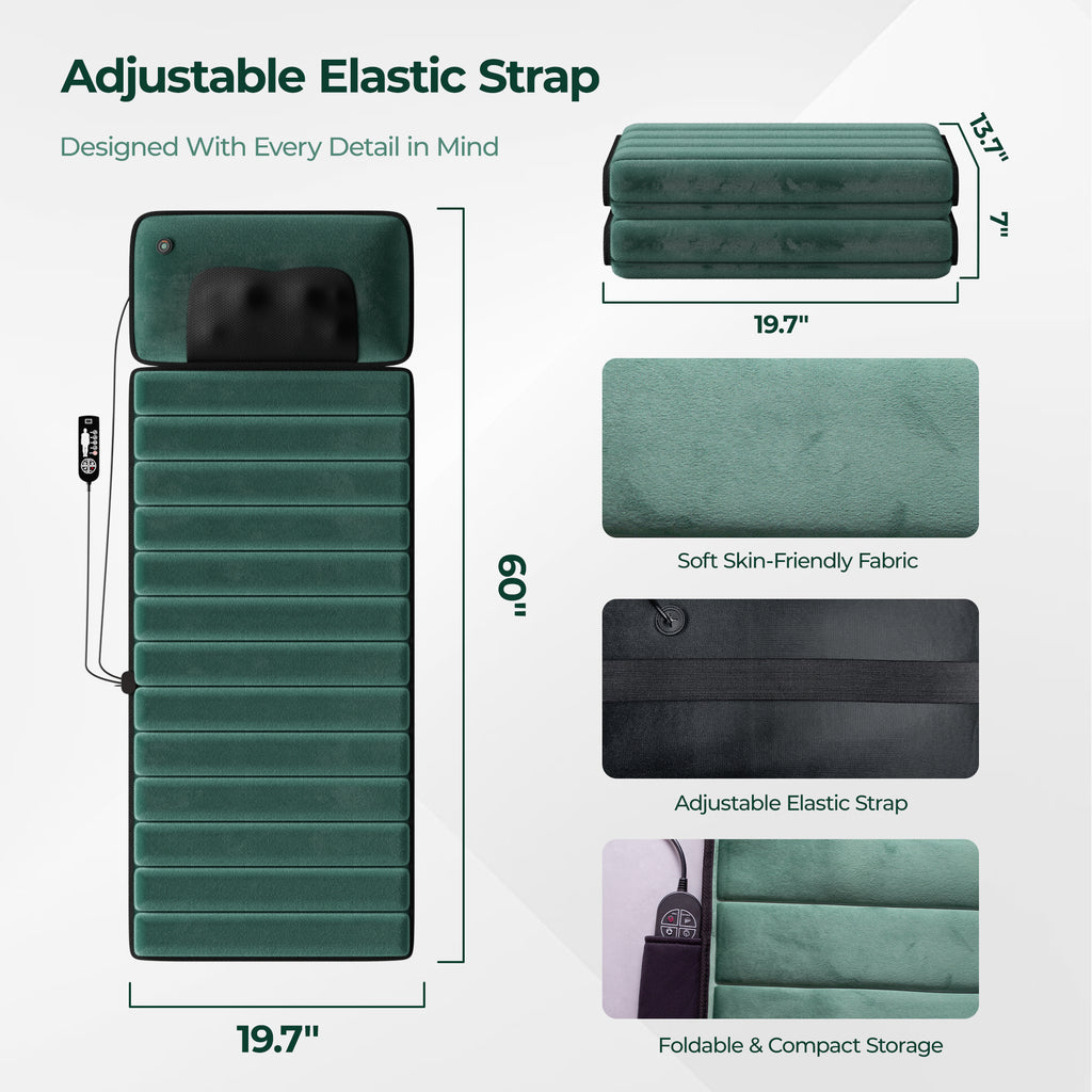 Alfombra Masajeadora Multifunción con Calor y Accesorios para Pies – Relajación Completa en Casa