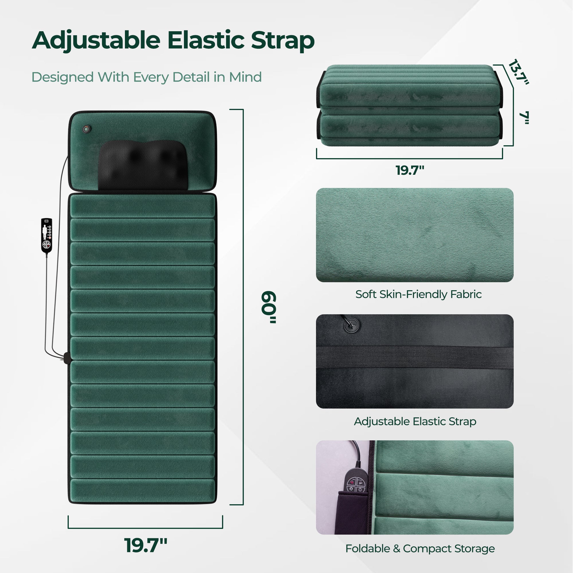 Alfombra Masajeadora Multifunción con Calor y Accesorios para Pies – Relajación Completa en Casa