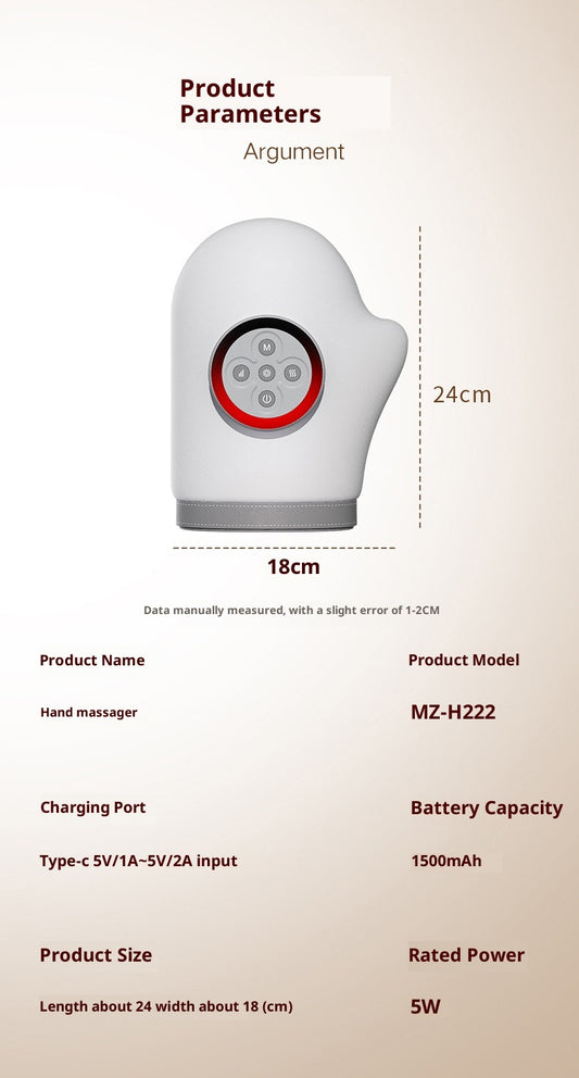 Air Pressure Electric Hand Massager with Heat Therapy – Finger & Palm Pain Relief
