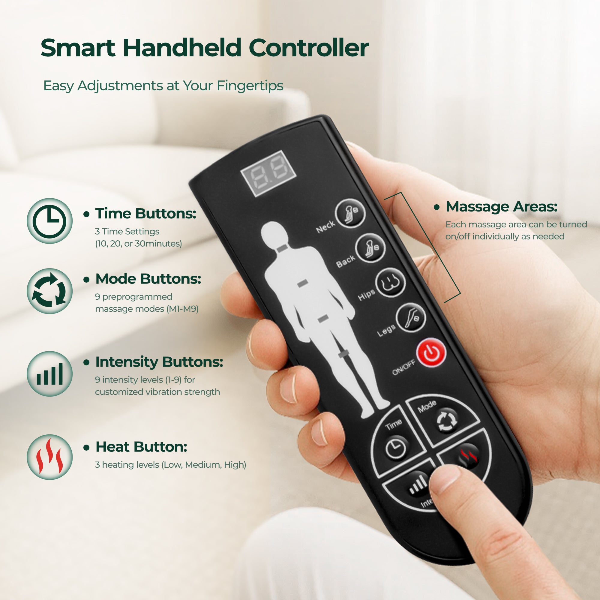 Alfombra Masajeadora Multifunción con Calor y Accesorios para Pies – Relajación Completa en Casa