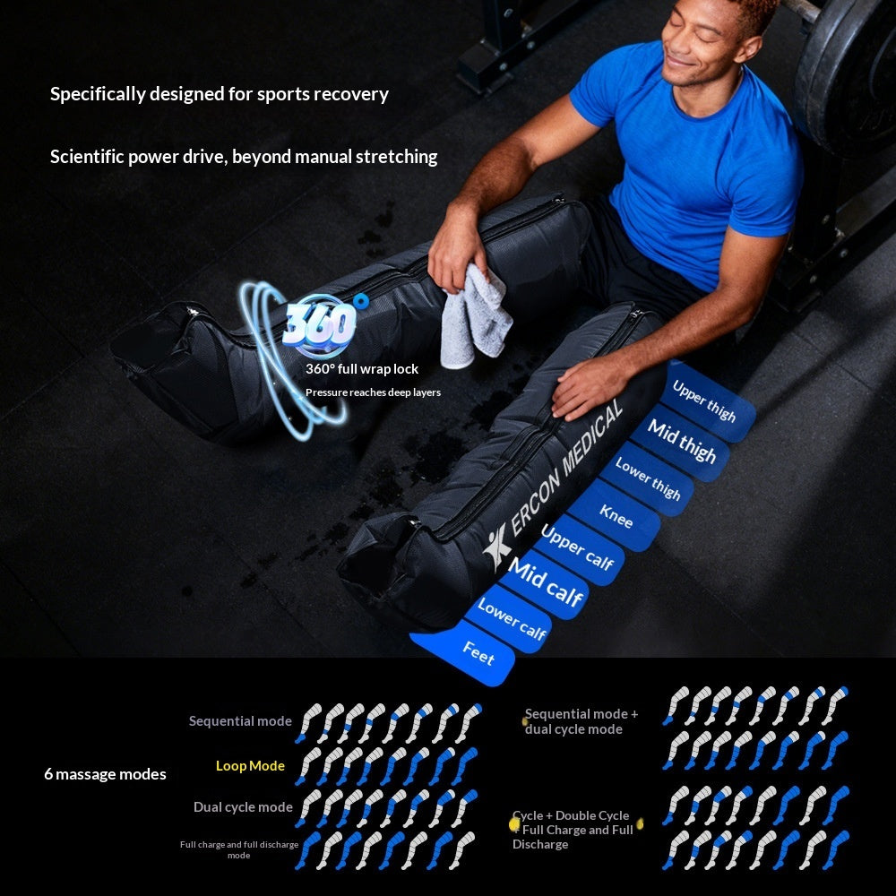 Masajeador de Piernas 8-Cámaras – Compresión Neumática para Alivio y Recuperación en casa